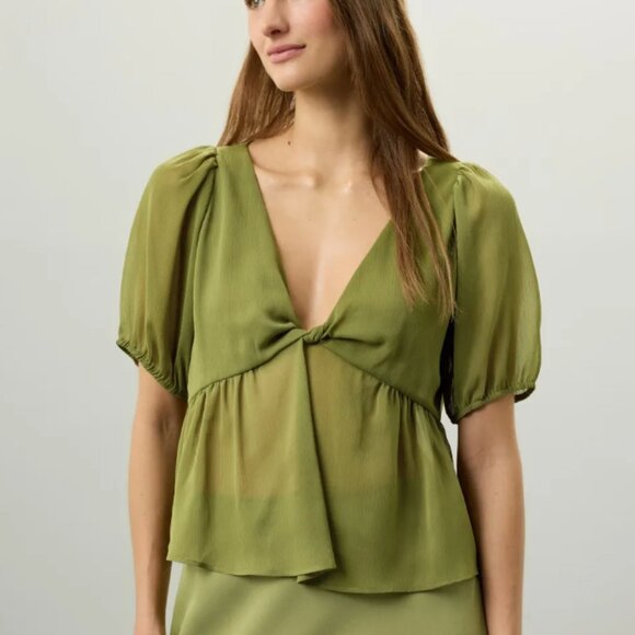 Green Sheer Top - Picture 1 of 3